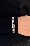 Uniquely Untapped - White Bracelet - Paparazzi Accessories Bracelet Bedazzle Me Pretty Mobile Fashion Boutique