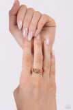 Unlimited Love - Gold Ring - Paparazzi Accessories Ring Bedazzle Me Pretty Mobile Fashion Boutique