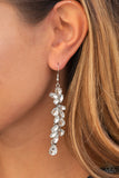 Unlimited Luster - White Earrings - Paparazzi Accessories Earrings Bedazzle Me Pretty Mobile Fashion Boutique