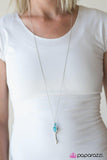 Unlock Every Door - Blue Necklace - Paparazzi Accessories Necklace Bedazzle Me Pretty Mobile Fashion Boutique