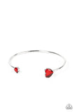 Unrequited Love - Red Bracelet - Paparazzi Accessories Bracelet Bedazzle Me Pretty Mobile Fashion Boutique