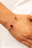 Unrequited Love - Red Bracelet - Paparazzi Accessories Bracelet Bedazzle Me Pretty Mobile Fashion Boutique