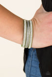 Unstoppable - Green Bracelet - Paparazzi Accessories Bracelet Bedazzle Me Pretty Mobile Fashion Boutique