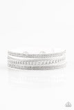 Unstoppable - White Bracelet - Paparazzi Accessories Bracelet Bedazzle Me Pretty Mobile Fashion Boutique