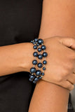 Until The End Of TIMELESS - Blue Bracelet - Paparazzi Accessories Bracelet Bedazzle Me Pretty Mobile Fashion Boutique