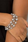Until The End Of TIMELESS - Silver Bracelet - Paparazzi Accessories Bracelet Bedazzle Me Pretty Mobile Fashion Boutique