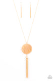 Up FAUX Grabs - Orange Necklace - Paparazzi Accessories Necklace Bedazzle Me Pretty Mobile Fashion Boutique