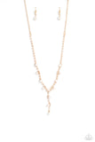 Upper Class - Gold Necklace - Paparazzi Accessories Necklace Bedazzle Me Pretty Mobile Fashion Boutique