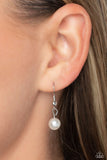 Upper Class - White Necklace - Paparazzi Accessories Necklace Bedazzle Me Pretty Mobile Fashion Boutique