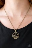Upper East Side - Brass Necklace - Paparazzi Accessories Necklace Bedazzle Me Pretty Mobile Fashion Boutique