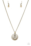 Upper East Side - Brass Necklace - Paparazzi Accessories Necklace Bedazzle Me Pretty Mobile Fashion Boutique