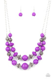 Upscale Chic - Purple Necklace - Paparazzi Accessories Necklace Bedazzle Me Pretty Mobile Fashion Boutique