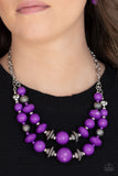 Upscale Chic - Purple Necklace - Paparazzi Accessories Necklace Bedazzle Me Pretty Mobile Fashion Boutique