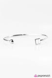 Uptown Glam - White Bracelet - Paparazzi Accessories Bracelet Bedazzle Me Pretty Mobile Fashion Boutique