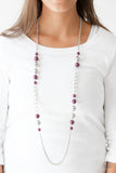 Uptown Talker - Purple Necklace - Paparazzi Accessories Necklace Bedazzle Me Pretty Mobile Fashion Boutique