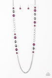 Uptown Talker - Purple Necklace - Paparazzi Accessories Necklace Bedazzle Me Pretty Mobile Fashion Boutique