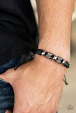 Urban Cattle Drive - Black Bracelet - Paparazzi Accessories Bracelet Bedazzle Me Pretty Mobile Fashion Boutique