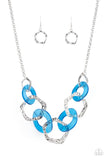 Urban Circus - Blue Necklace - Paparazzi Accessories Necklace Bedazzle Me Pretty Mobile Fashion Boutique