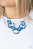 Urban Circus - Blue Necklace - Paparazzi Accessories Necklace Bedazzle Me Pretty Mobile Fashion Boutique
