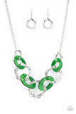 Urban Circus - Green Necklace - Paparazzi Accessories Necklace Bedazzle Me Pretty Mobile Fashion Boutique