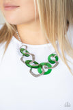 Urban Circus - Green Necklace - Paparazzi Accessories Necklace Bedazzle Me Pretty Mobile Fashion Boutique