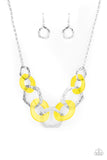Urban Circus - Yellow Necklace - Paparazzi Accessories Necklace Bedazzle Me Pretty Mobile Fashion Boutique