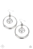Urban Echo - White Earrings - Paparazzi Accessories Earrings Bedazzle Me Pretty Mobile Fashion Boutique