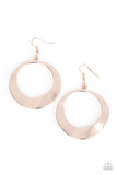 Urban Eclipse - Rose Gold Earrings - Paparazzi Accessories Earrings Bedazzle Me Pretty Mobile Fashion Boutique
