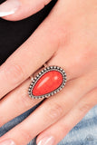 Urban Elements - Red Ring - Paparazzi Accessories Ring Bedazzle Me Pretty Mobile Fashion Boutique