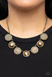 Urban Elite - Brass Necklace - Paparazzi Accessories Necklace Bedazzle Me Pretty Mobile Fashion Boutique