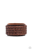 Urban Expansion - Brown Bracelet - Paparazzi Accessories Bracelet Bedazzle Me Pretty Mobile Fashion Boutique