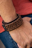 Urban Expansion - Brown Bracelet - Paparazzi Accessories Bracelet Bedazzle Me Pretty Mobile Fashion Boutique