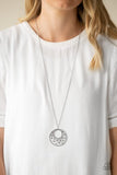 Urban Illumination - Silver Necklace - Paparazzi Accessories Necklace Bedazzle Me Pretty Mobile Fashion Boutique