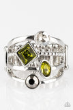 Urban Meditation - Green Ring - Paparazzi Accessories Ring Bedazzle Me Pretty Mobile Fashion Boutique