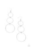Urban Ozone - Silver Earrings - Paparazzi Accessories Earrings Bedazzle Me Pretty Mobile Fashion Boutique
