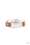 Urban Rivalry - Brown Bracelet - Paparazzi Accessories Bracelet Bedazzle Me Pretty Mobile Fashion Boutique