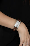 Urban Rivalry - Brown Bracelet - Paparazzi Accessories Bracelet Bedazzle Me Pretty Mobile Fashion Boutique