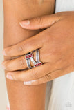 Urban Upscale - Red Ring - Paparazzi Accessories Ring Bedazzle Me Pretty Mobile Fashion Boutique