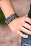 Urban Utopia - Black Bracelet - Paparazzi Accessories Bracelet Bedazzle Me Pretty Mobile Fashion Boutique