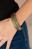 Urban Wildlife - Brass Bracelet - Paparazzi Accessories Bracelet Bedazzle Me Pretty Mobile Fashion Boutique