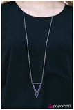 V Right There! - Purple Necklace - Paparazzi Accessories Necklace Bedazzle Me Pretty Mobile Fashion Boutique