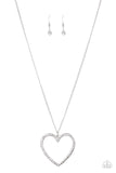 Va-Va-VALENTINE - White Necklace - Paparazzi Accessories Necklace Bedazzle Me Pretty Mobile Fashion Boutique