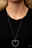 Va-Va-VALENTINE - White Necklace - Paparazzi Accessories Necklace Bedazzle Me Pretty Mobile Fashion Boutique
