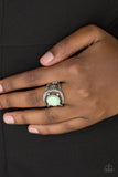 Vacation Vibes - Green Ring - Paparazzi Accessories Ring Bedazzle Me Pretty Mobile Fashion Boutique