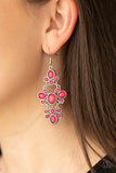 VACAY The Premises - Pink Earrings - Paparazzi Accessories Earrings Bedazzle Me Pretty Mobile Fashion Boutique