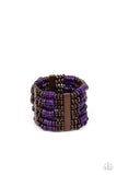 Vacay Vogue - Purple Bracelet - Paparazzi Accessories Bracelet Bedazzle Me Pretty Mobile Fashion Boutique