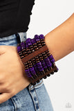 Vacay Vogue - Purple Bracelet - Paparazzi Accessories Bracelet Bedazzle Me Pretty Mobile Fashion Boutique