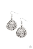 Valley Estate - Silver Earrings - Paparazzi Accessories Earrings Bedazzle Me Pretty Mobile Fashion Boutique