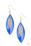 Venetian Vanity - Blue Earrings - Paparazzi Accessories Earrings FS-Bedazzle Me Pretty Mobile Fashion Boutique