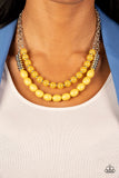 Venetian Voyage - Yellow Necklace - Paparazzi Accessories Necklace Bedazzle Me Pretty Mobile Fashion Boutique